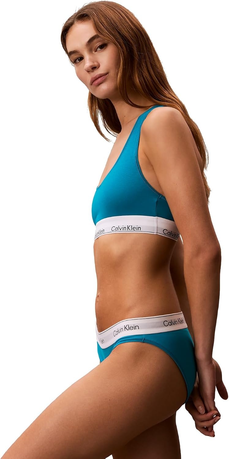 image:imageCalvin Klein Womens Modern Cotton Unlined Wireless BraletteTeal Breeze