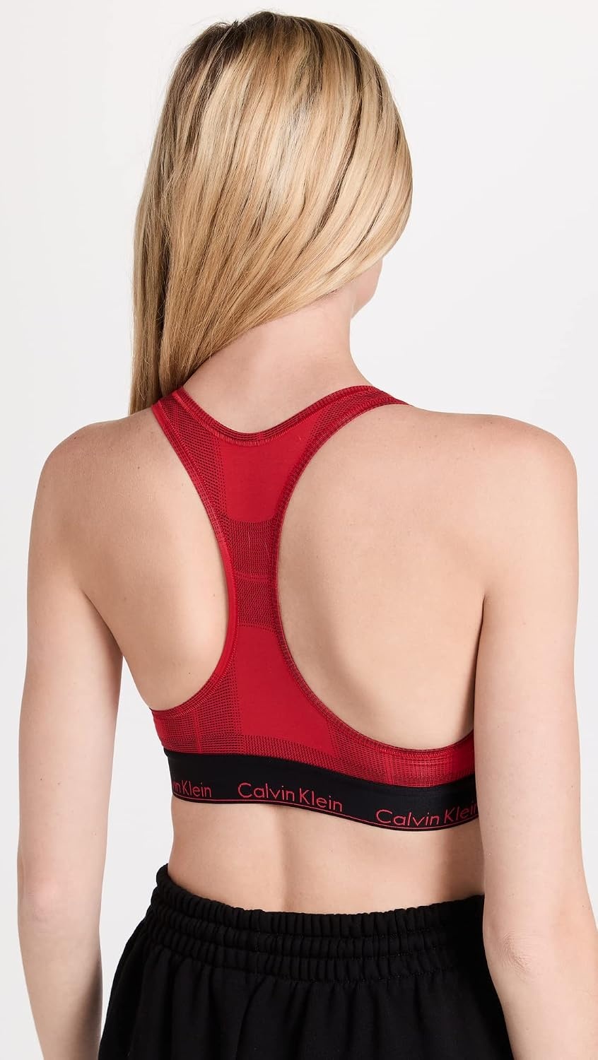 image:imageCalvin Klein Womens Modern Cotton Unlined Wireless BraletteTextured Plaid Exact