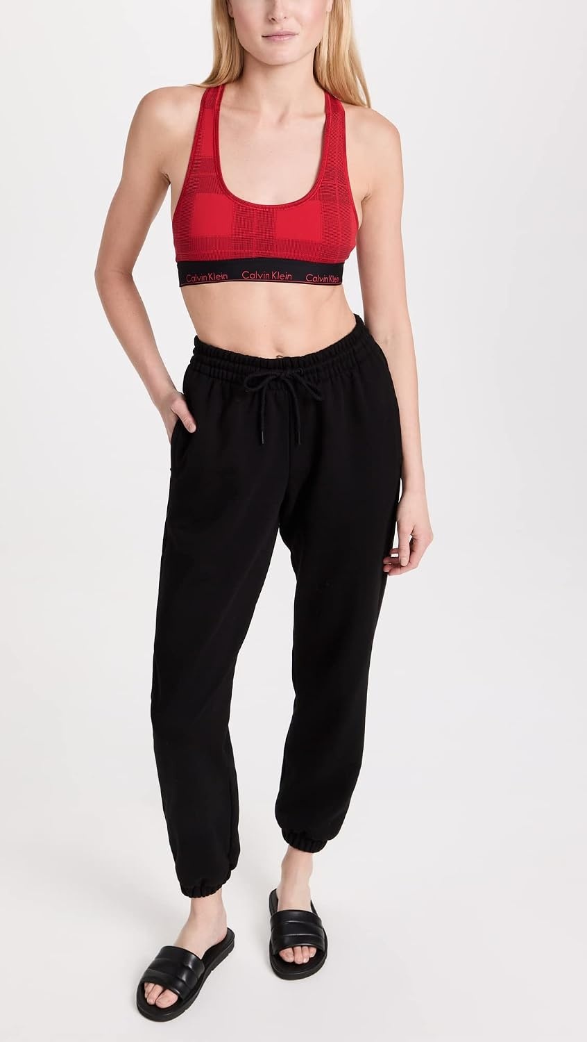 image:imageCalvin Klein Womens Modern Cotton Unlined Wireless BraletteTextured Plaid Exact
