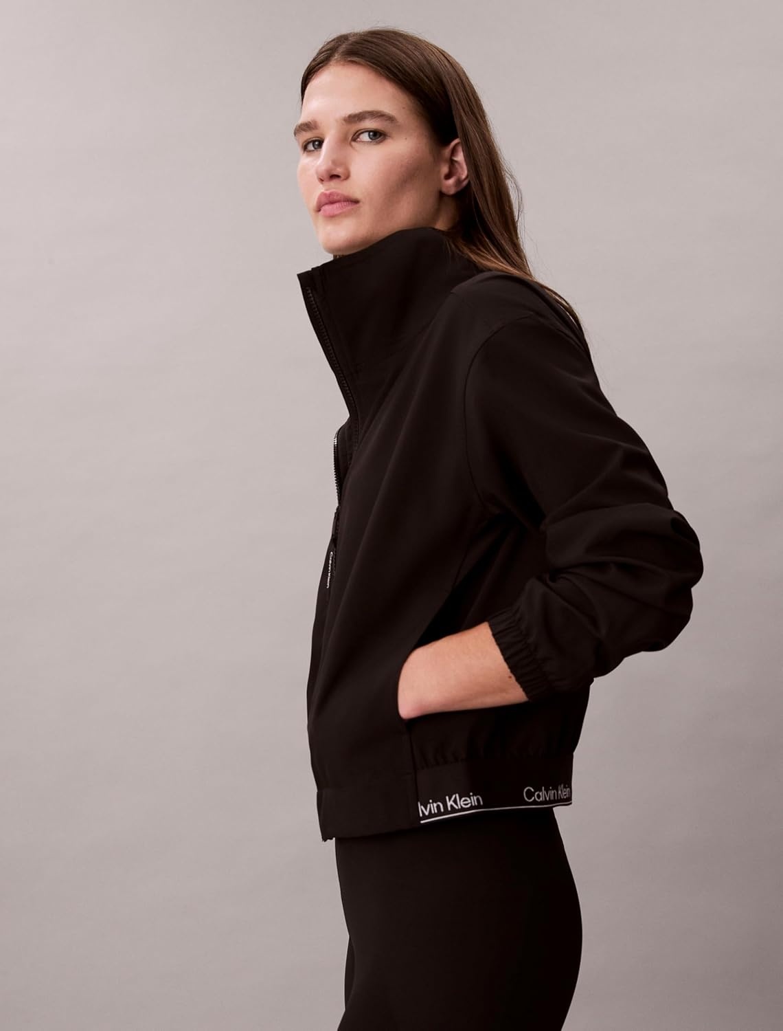 image:imageCalvin Klein Womens Modern Sport Windbreaker JacketBlack