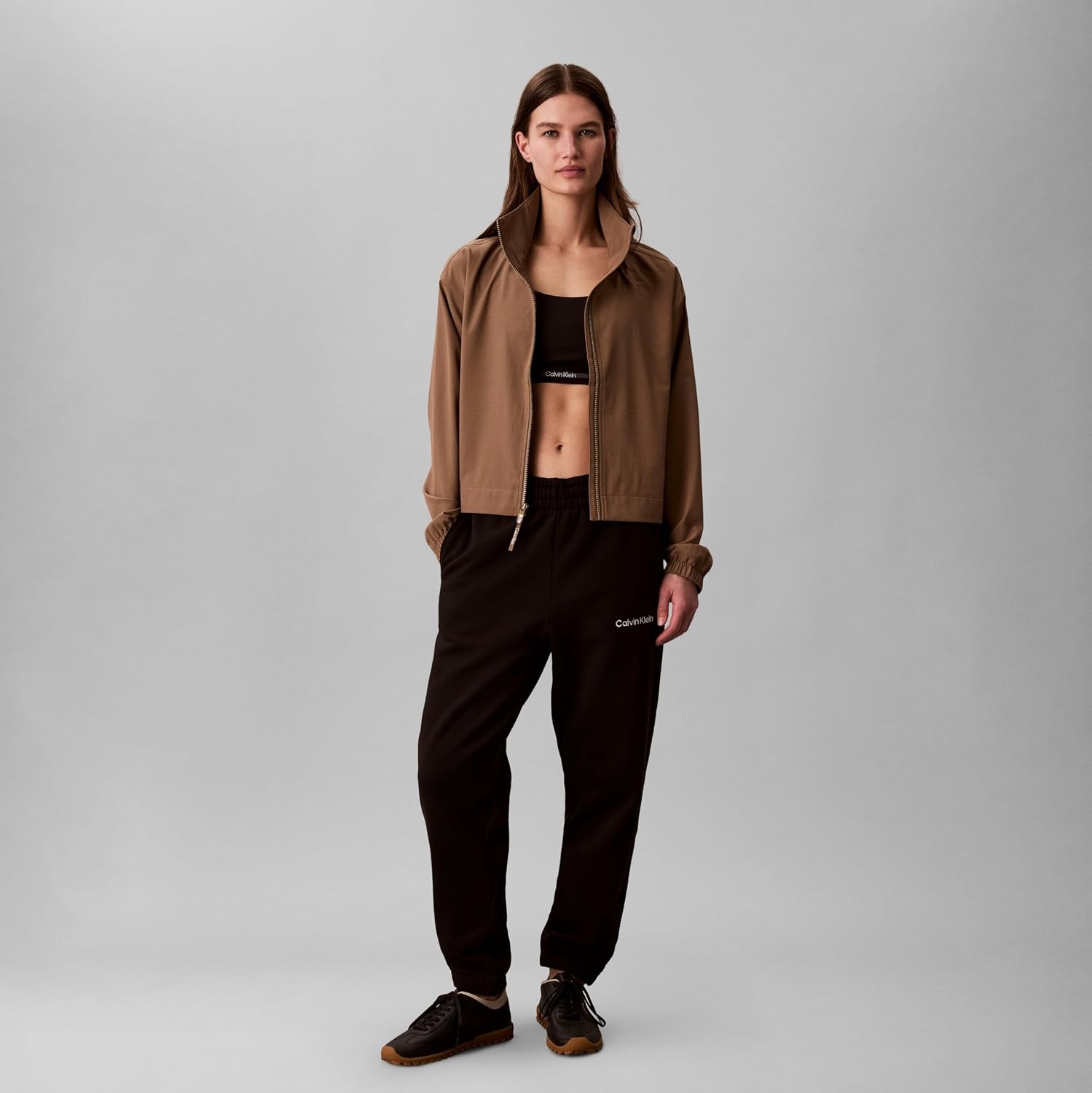 image:imageCalvin Klein Womens Modern Sport Windbreaker JacketShitake