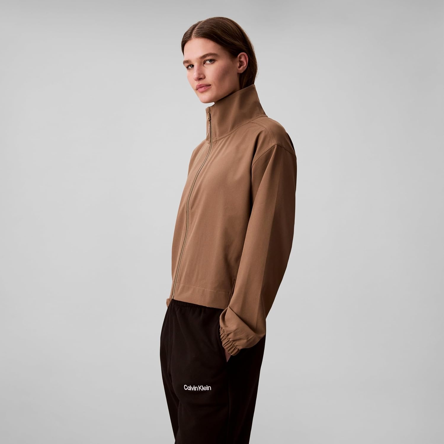 image:imageCalvin Klein Womens Modern Sport Windbreaker JacketShitake