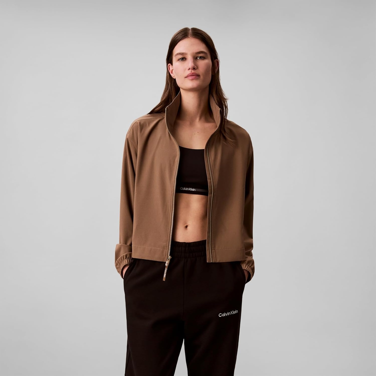 image:imageCalvin Klein Womens Modern Sport Windbreaker JacketShitake