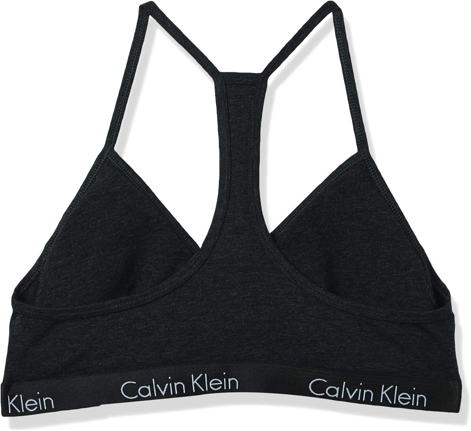 image:imageCalvin Klein Womens Motive Cotton Lightly Lined Bralette BraCharcoal Heather