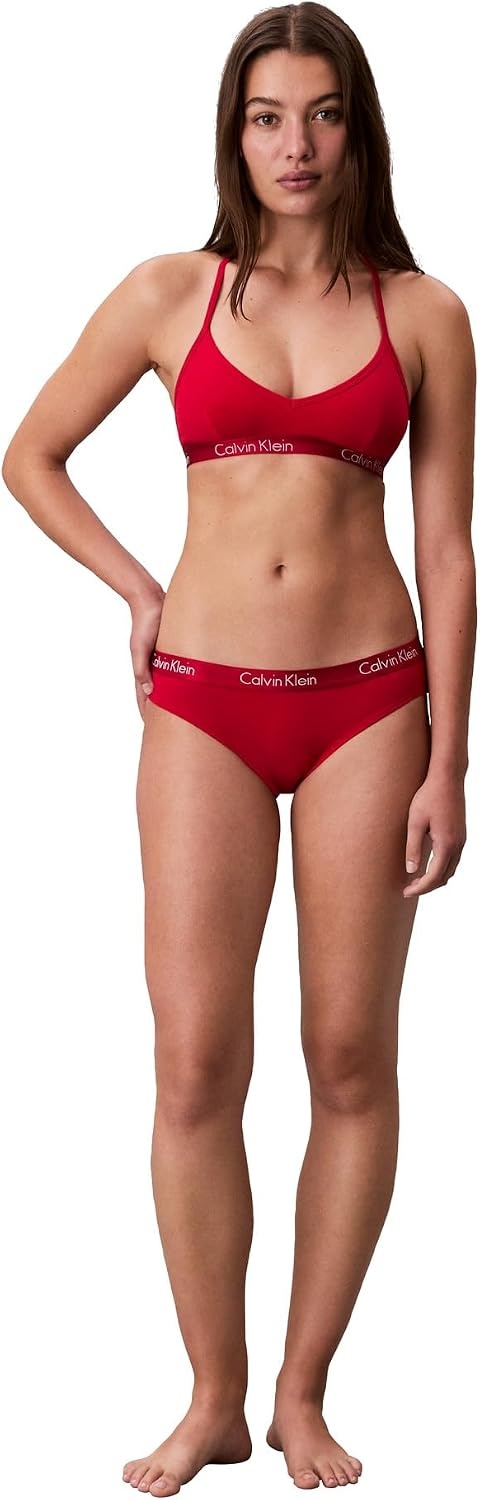 image:imageCalvin Klein Womens Motive Cotton Lightly Lined Bralette BraObsess