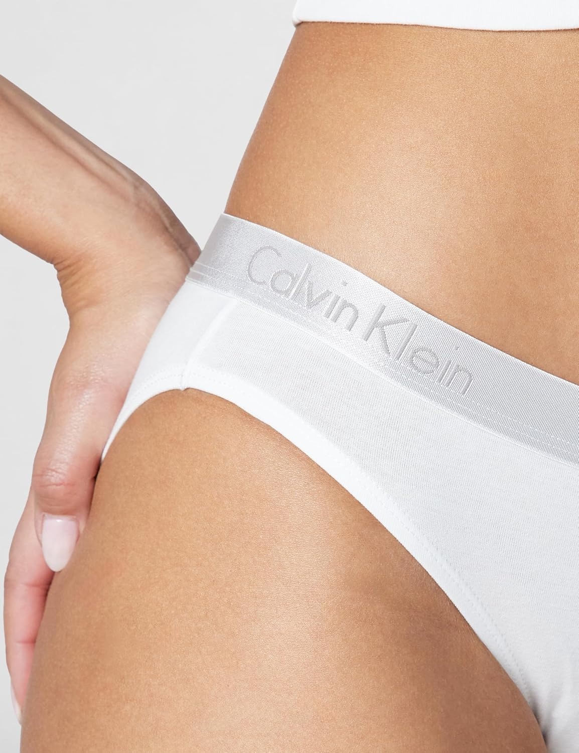 image:imageCalvin Klein Womens Motive Cotton Multipack Bikini PantyCharcoalWhite