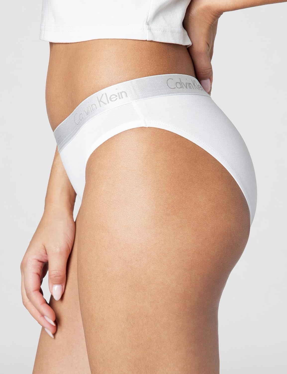 image:imageCalvin Klein Womens Motive Cotton Multipack Bikini PantyCharcoalWhite