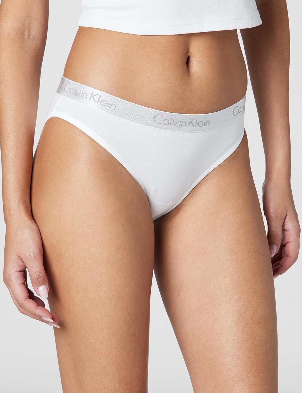 image:imageCalvin Klein Womens Motive Cotton Multipack Bikini PantyCharcoalWhite