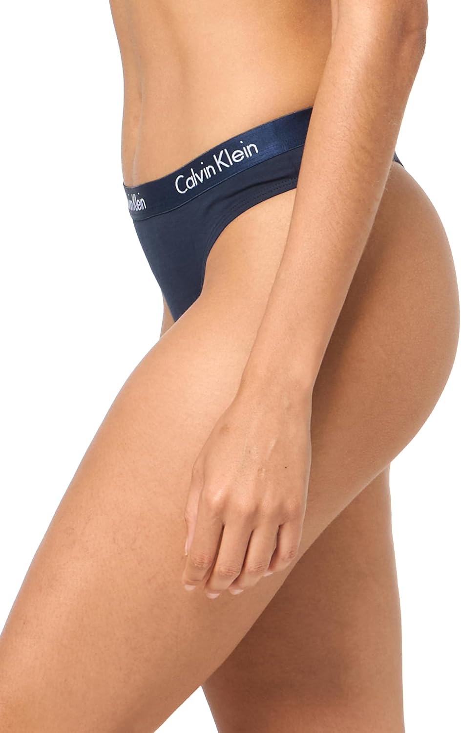 image:imageCalvin Klein Womens Motive Cotton Multipack Thong PantyShorelineBlushFeeder Stripeblush