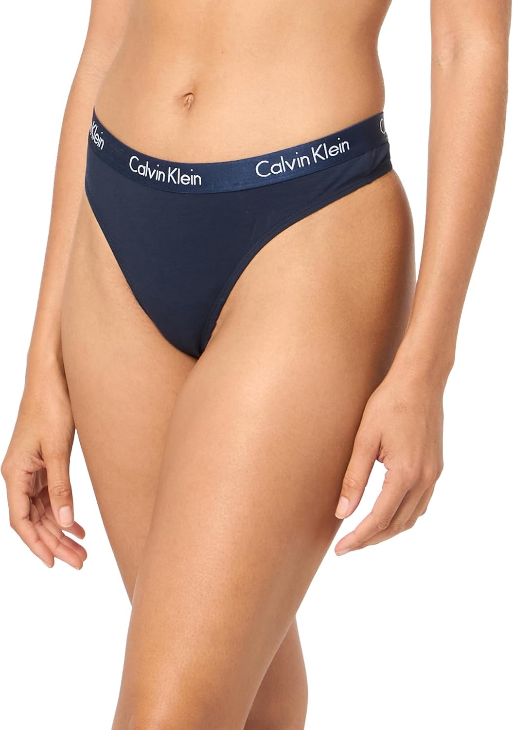 image:imageCalvin Klein Womens Motive Cotton Multipack Thong PantyShorelineBlushFeeder Stripeblush