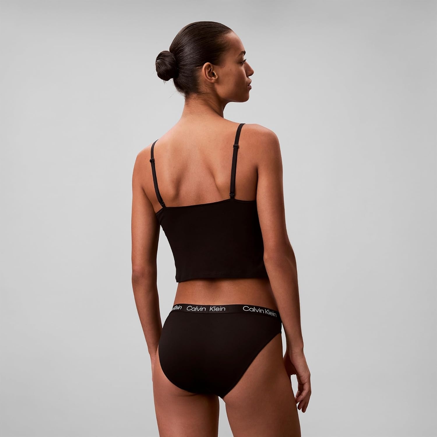 image:imageCalvin Klein Womens Motive Micro Stretch Multipack Bikini PantyBlackWolf GreyPotpourri