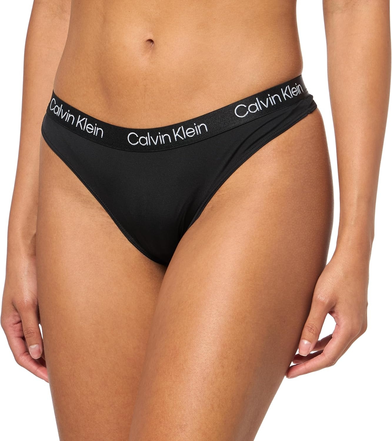 image:imageCalvin Klein Womens Motive Micro Stretch Multipack Thong PantyBlack Ash Rose Syrah