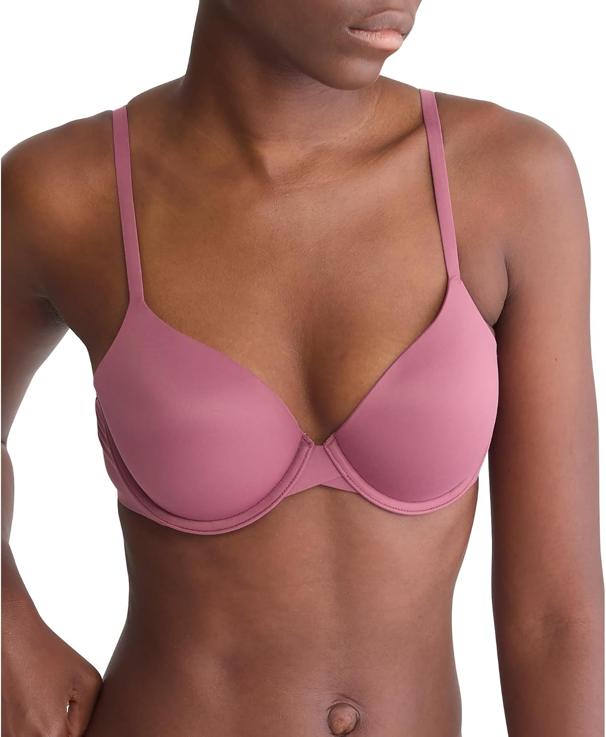 image:imageCalvin Klein Womens Perfectly Fit Modern TShirt BraDeep Mauve