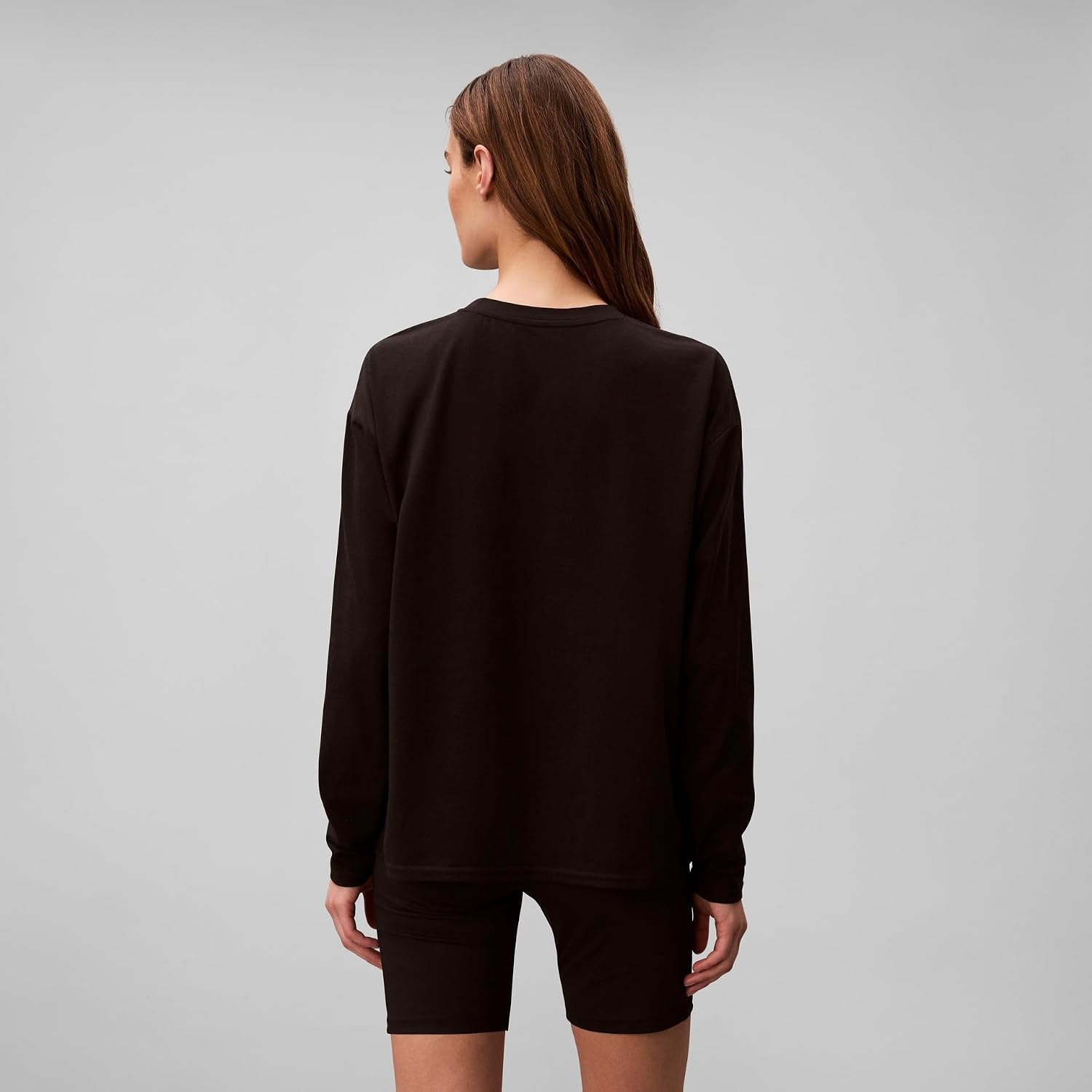 image:imageCalvin Klein Womens Performance Classic Fit Crewneck Long Sleeve TeeBlack