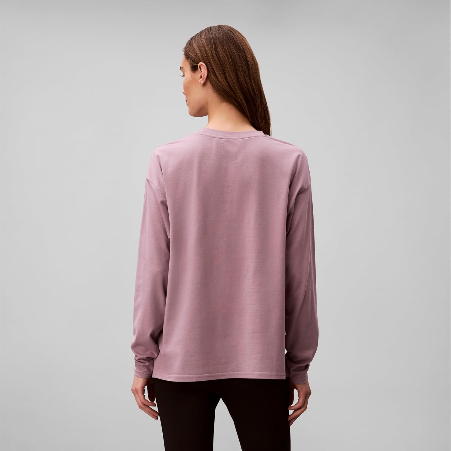 image:imageCalvin Klein Womens Performance Classic Fit Crewneck Long Sleeve TeeCoy Purple