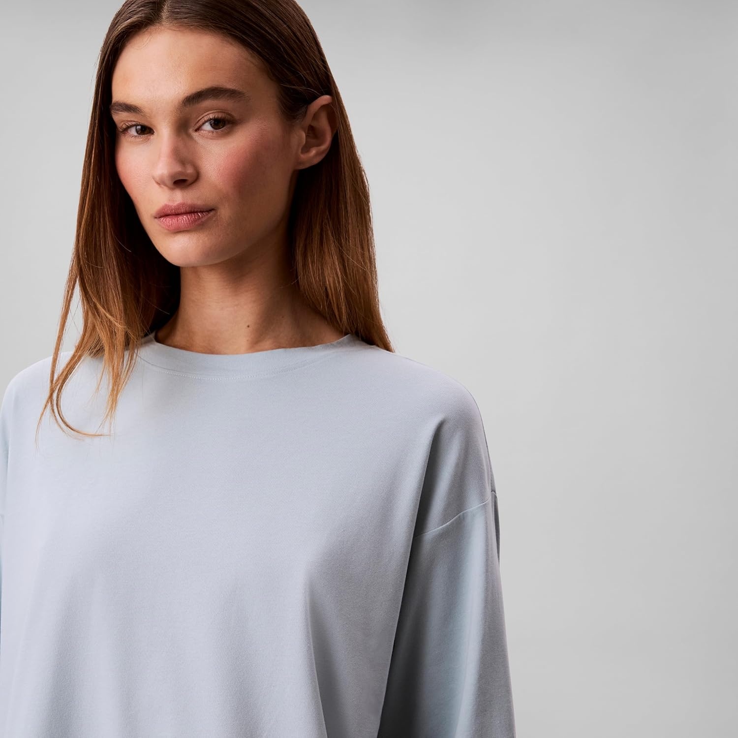 image:imageCalvin Klein Womens Performance Classic Fit Crewneck Long Sleeve TeeEther