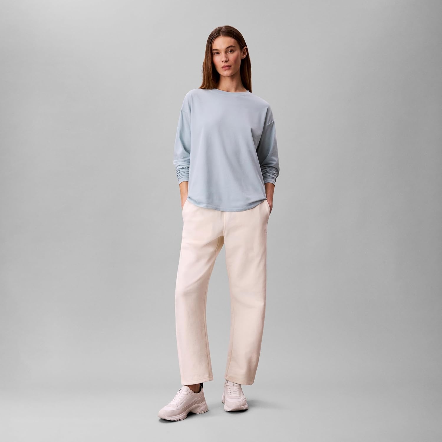 image:imageCalvin Klein Womens Performance Classic Fit Crewneck Long Sleeve TeeEther
