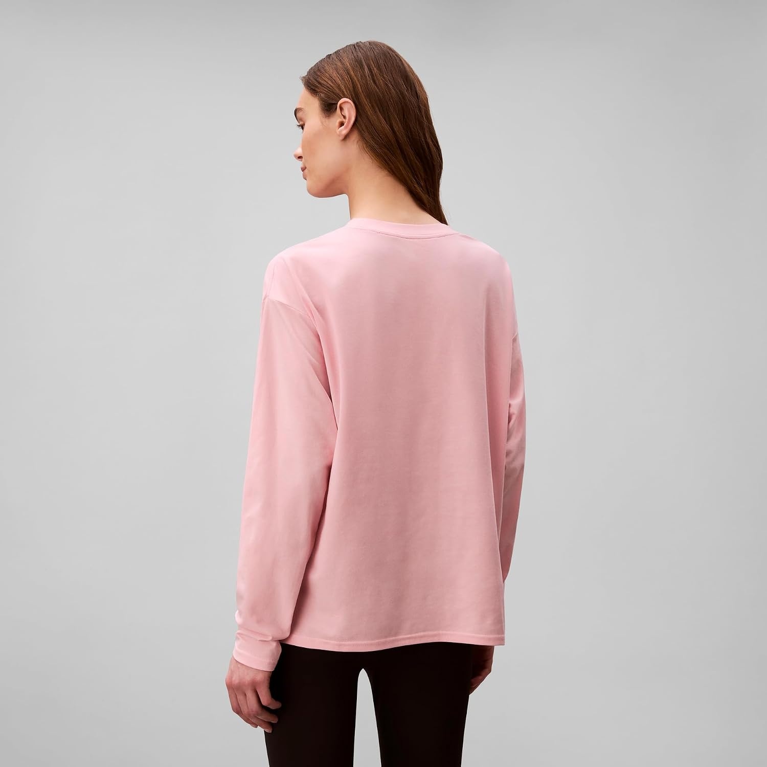 image:imageCalvin Klein Womens Performance Classic Fit Crewneck Long Sleeve TeePowder Pink