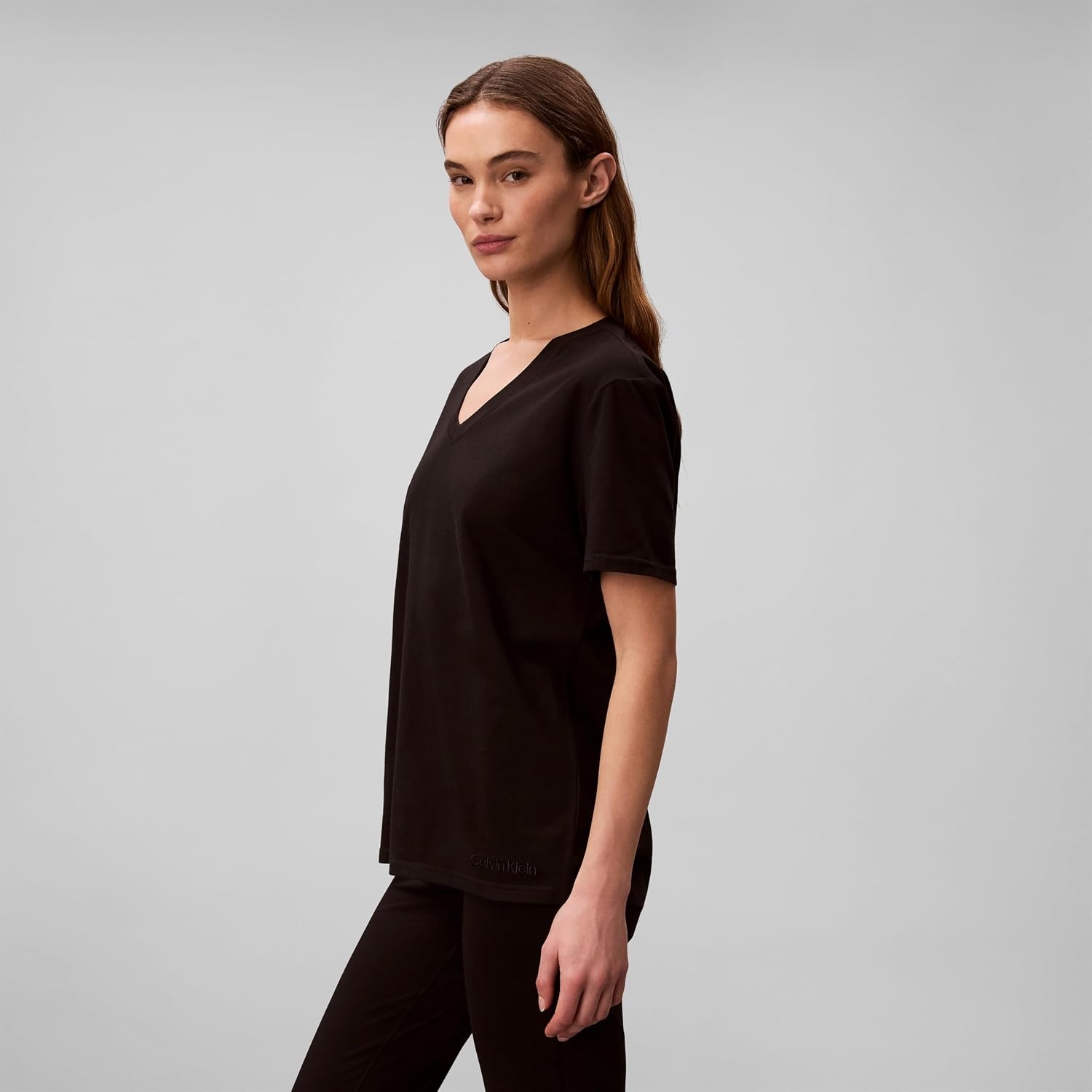 image:imageCalvin Klein Womens Performance Classic Fit VNeck TeeBlack