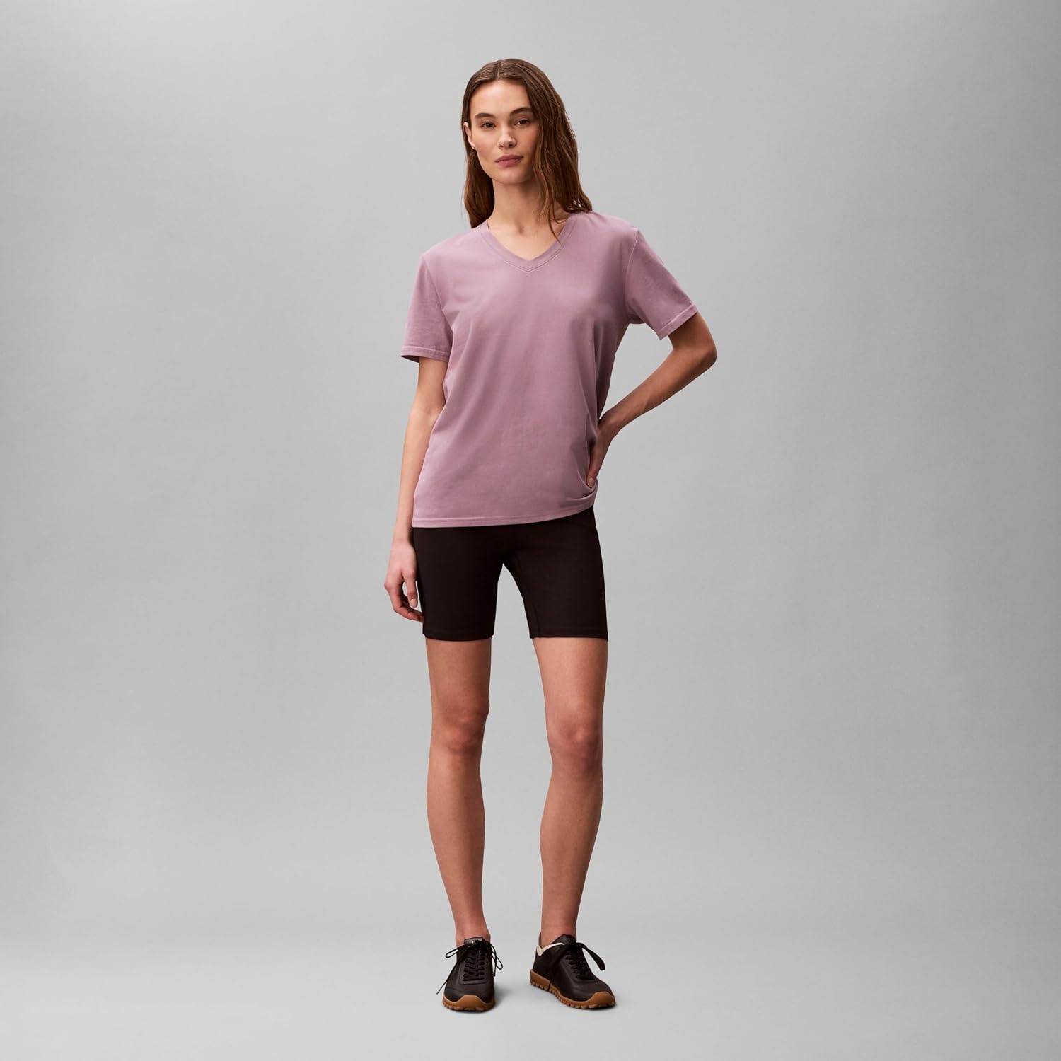 image:imageCalvin Klein Womens Performance Classic Fit VNeck TeeCoy Purple