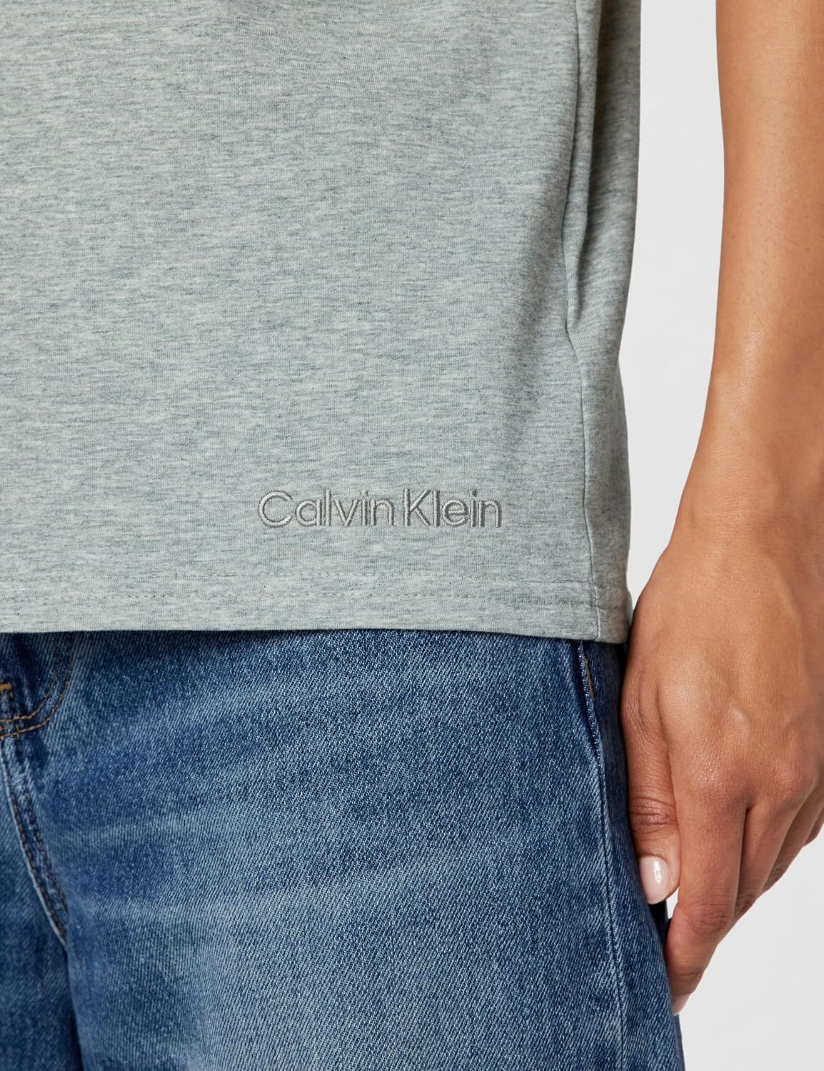 image:imageCalvin Klein Womens Performance Classic Fit VNeck TeeGrey Heather