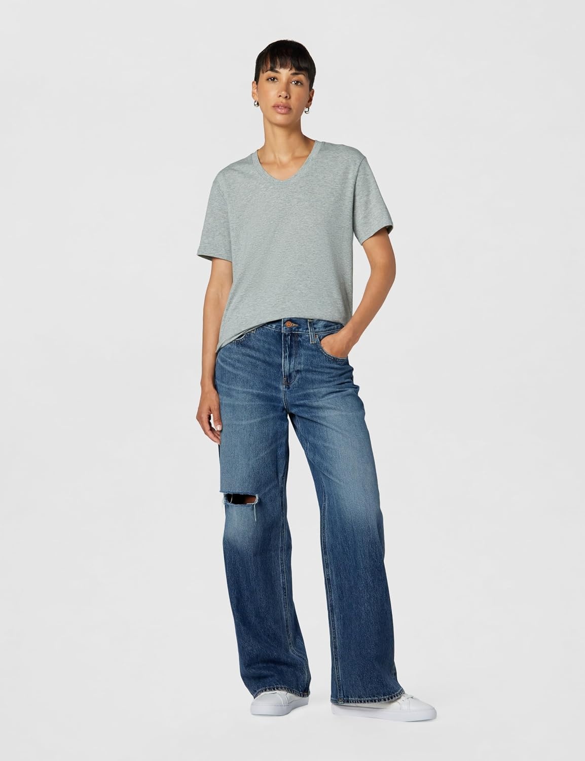 image:imageCalvin Klein Womens Performance Classic Fit VNeck TeeGrey Heather