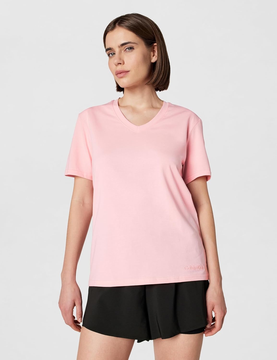 image:imageCalvin Klein Womens Performance Classic Fit VNeck TeePowder Pink