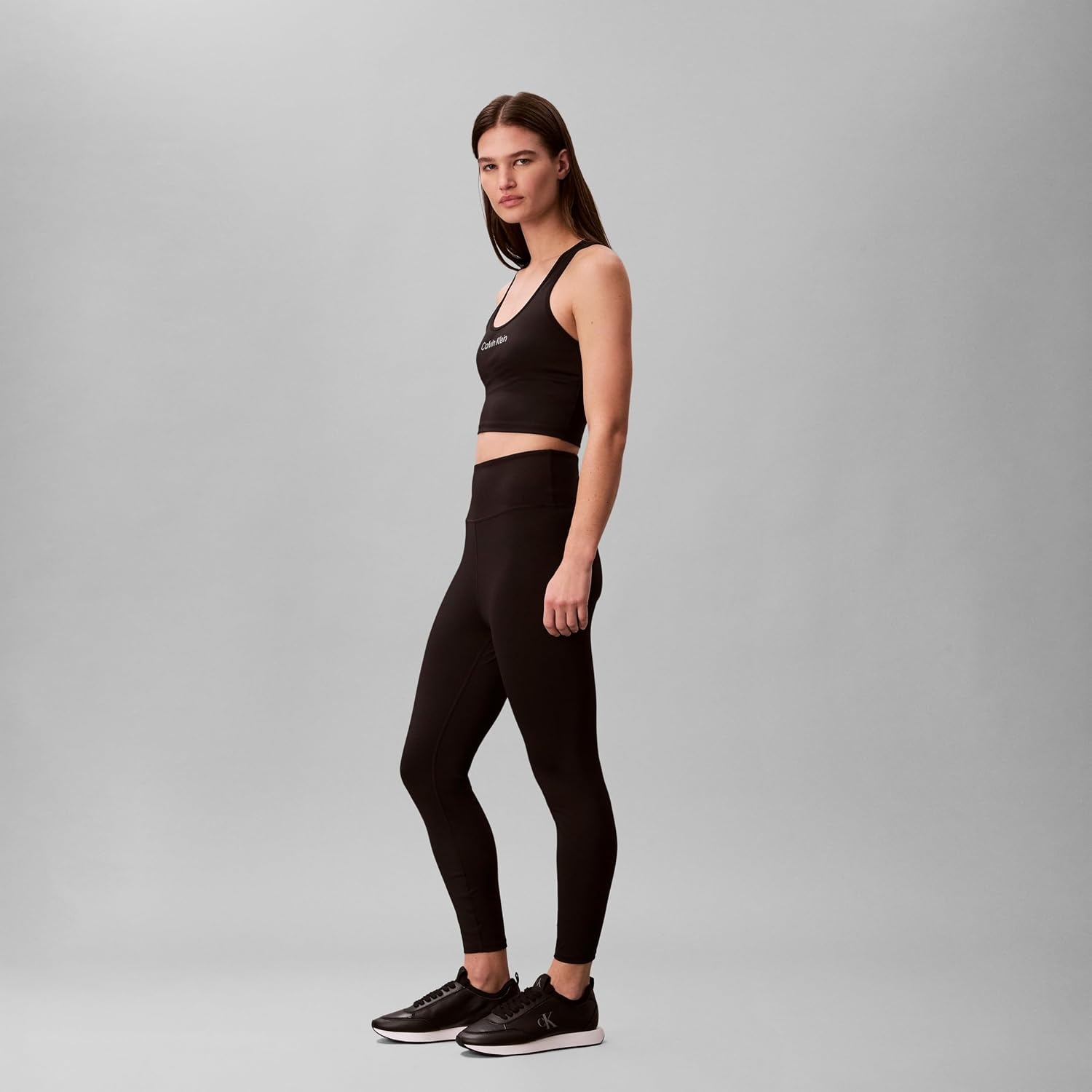 image:imageCalvin Klein Womens Performance Logo High Rise 78 LeggingsBlack