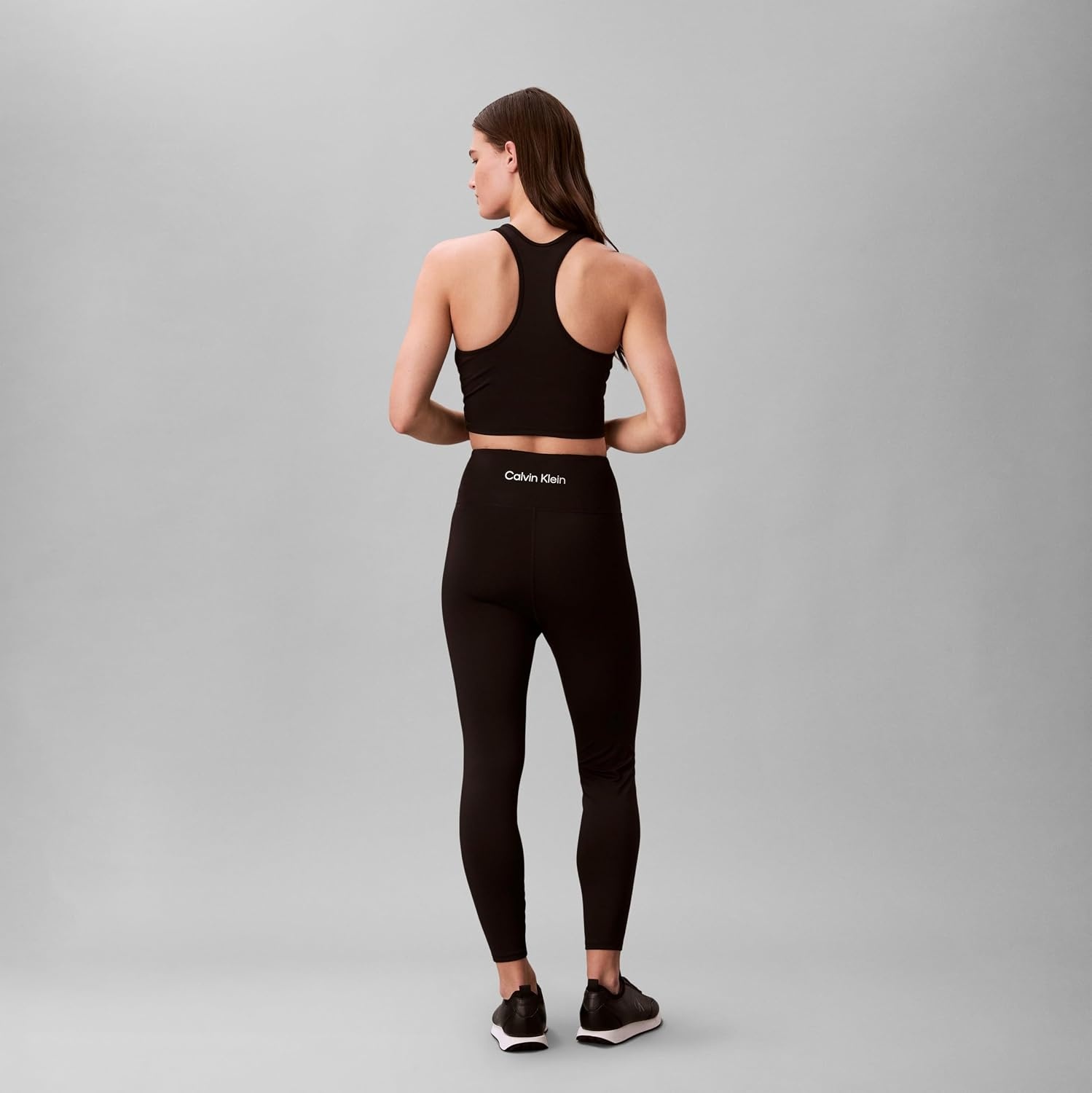 image:imageCalvin Klein Womens Performance Logo High Rise 78 LeggingsBlack
