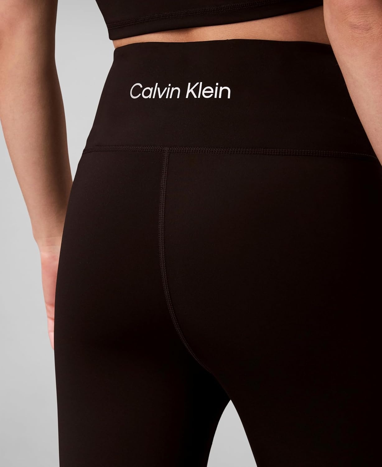 image:imageCalvin Klein Womens Performance Logo High Rise 78 LeggingsBlack