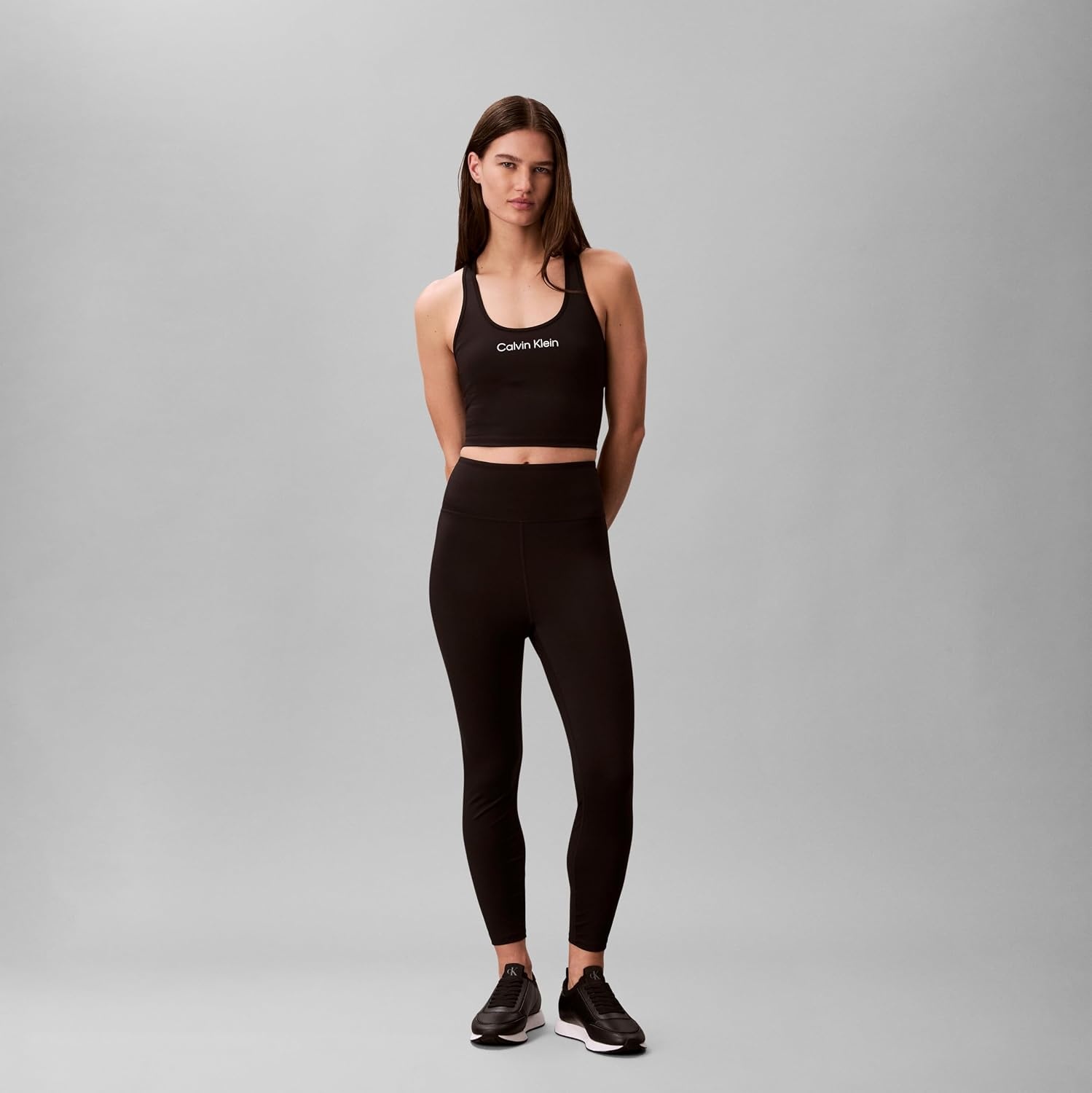 image:imageCalvin Klein Womens Performance Logo High Rise 78 LeggingsBlack