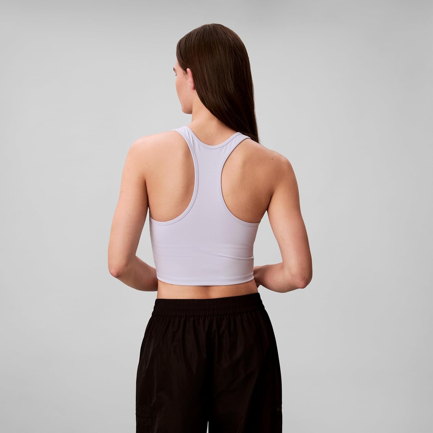 image:imageCalvin Klein Womens Performance Logo Low Impact Longline Sports BraHalogen Blue