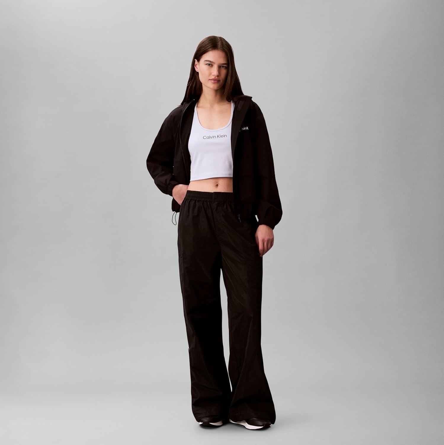 image:imageCalvin Klein Womens Performance Logo Low Impact Longline Sports BraHalogen Blue