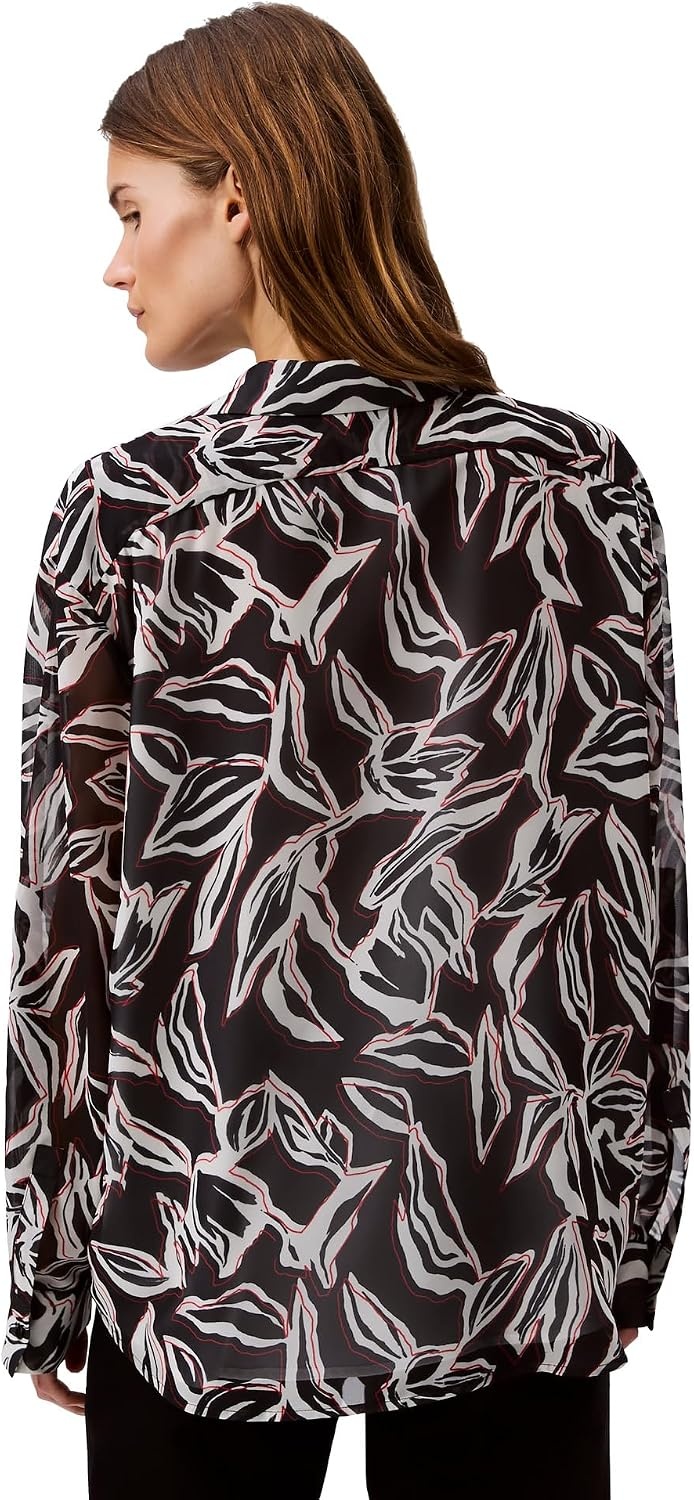image:imageCalvin Klein Womens Printed Classic ButtonDown ShirtBlack Print
