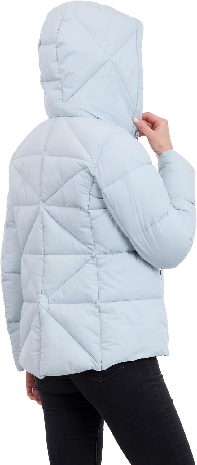 image:imageCalvin Klein Womens Puffer Jacket With Adjustable Hood Short Midweight Puffer Coat Water ResistantPlein Air
