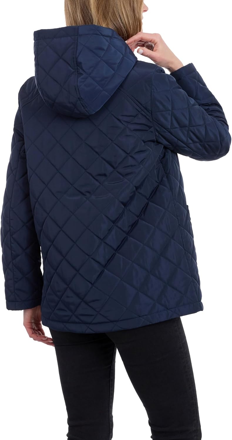 image:imageCalvin Klein Womens Quilted Jacket Lightweight Coat for Women With Snap Front Water ResistantDark Sapphire