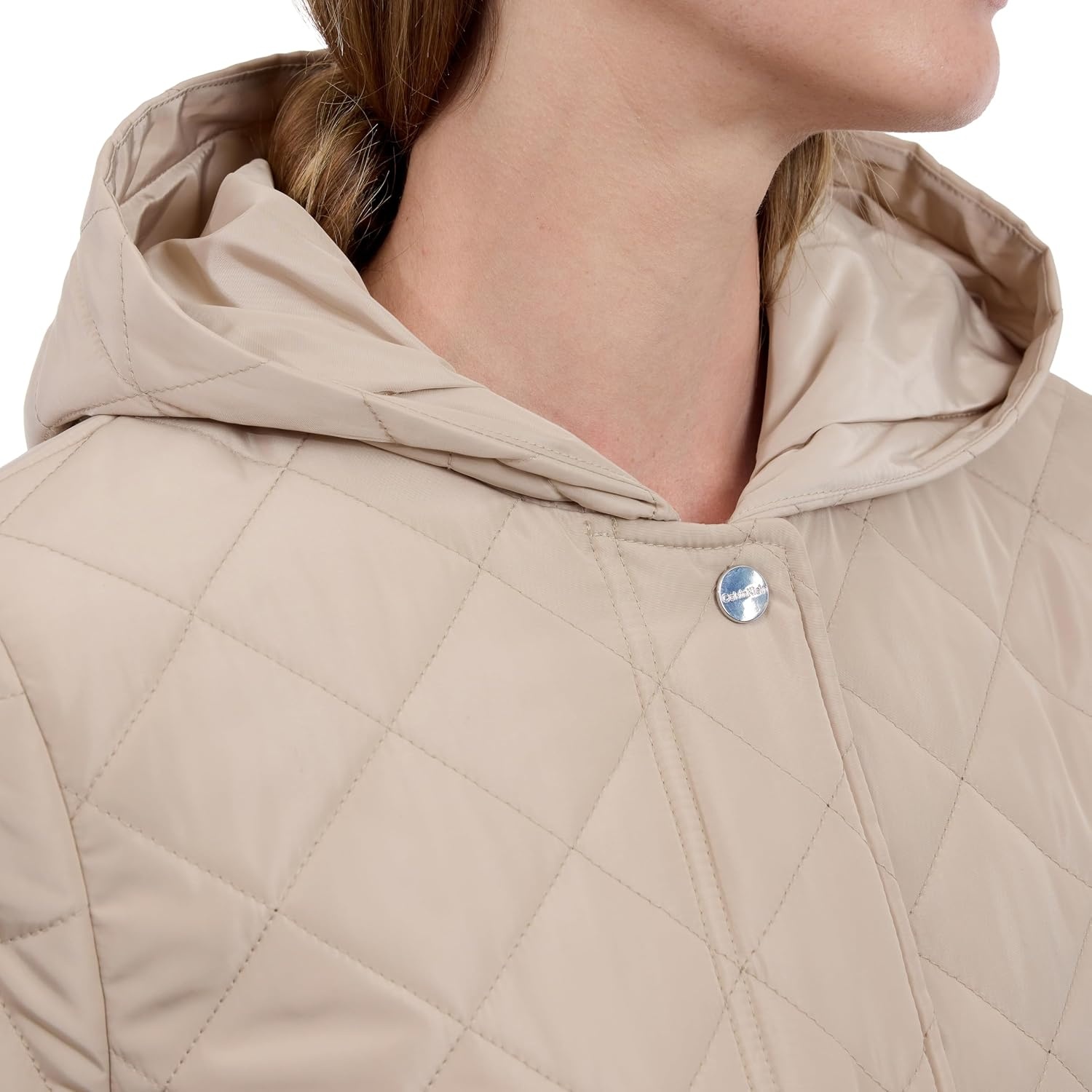 image:imageCalvin Klein Womens Quilted Jacket Lightweight Coat for Women With Snap Front Water ResistantWhite Pepper