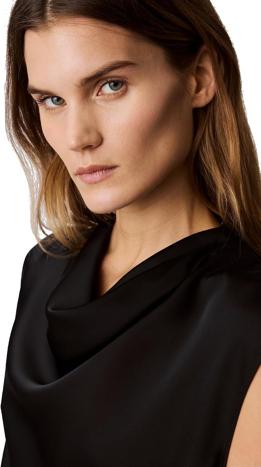 image:imageCalvin Klein Womens Satin Cowl Neck BlouseBlack