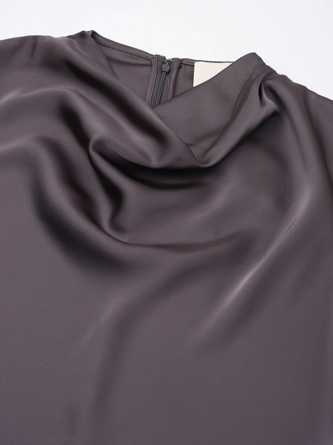 image:imageCalvin Klein Womens Satin Cowl Neck BlouseGrey