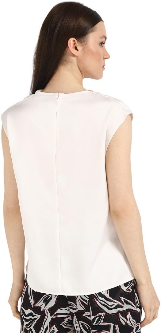 image:imageCalvin Klein Womens Satin Cowl Neck BlouseSea Salt