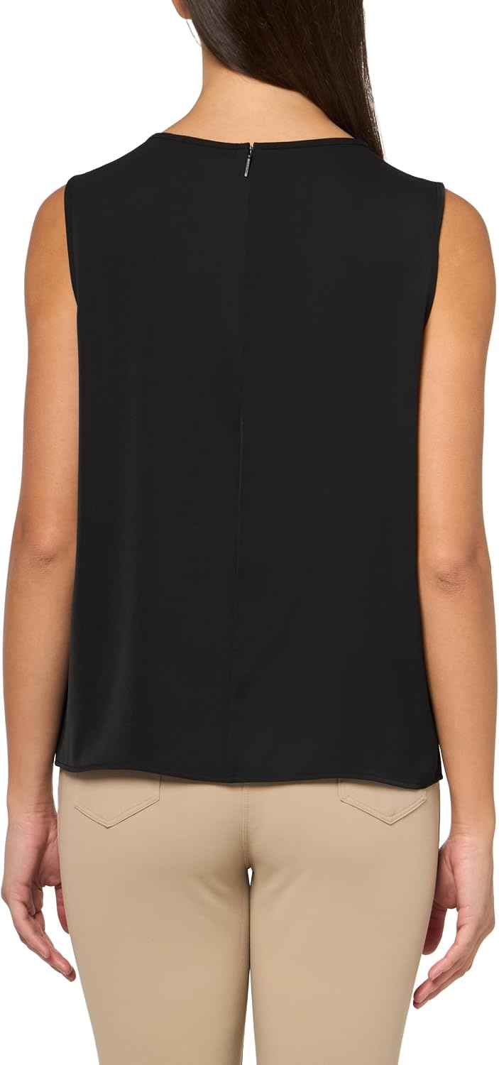 image:imageCalvin Klein Womens Satin High Neck Tank TopBlack