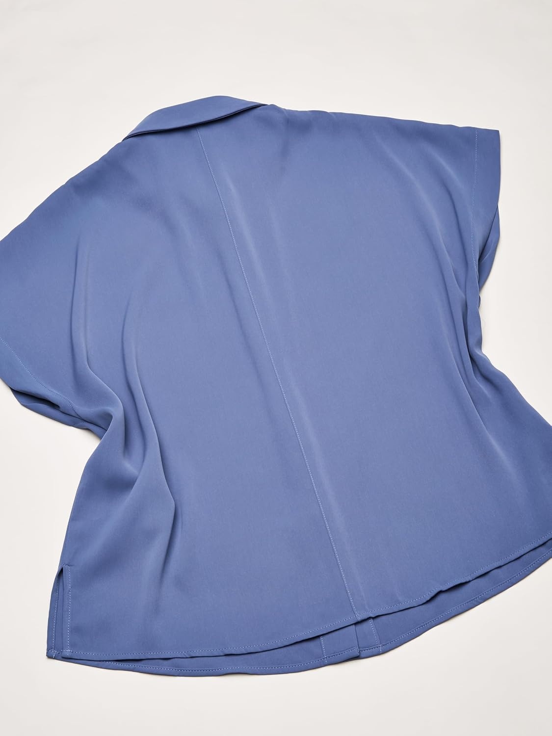 image:imageCalvin Klein Womens Satin Short Sleeve TopBijou Blue