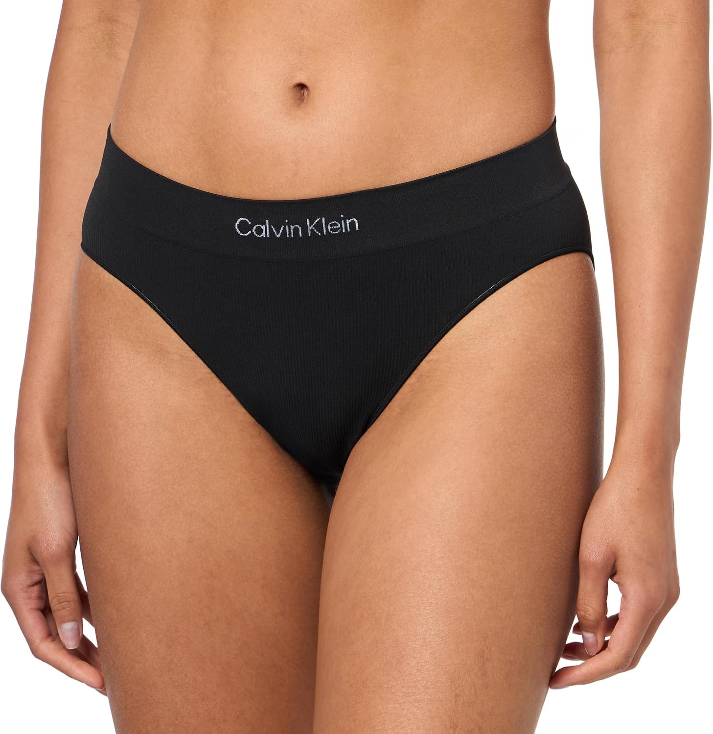 image:imageCalvin Klein Womens Seamless Rib Brief 3 PackBlackAshford GreyNymphs Thigh