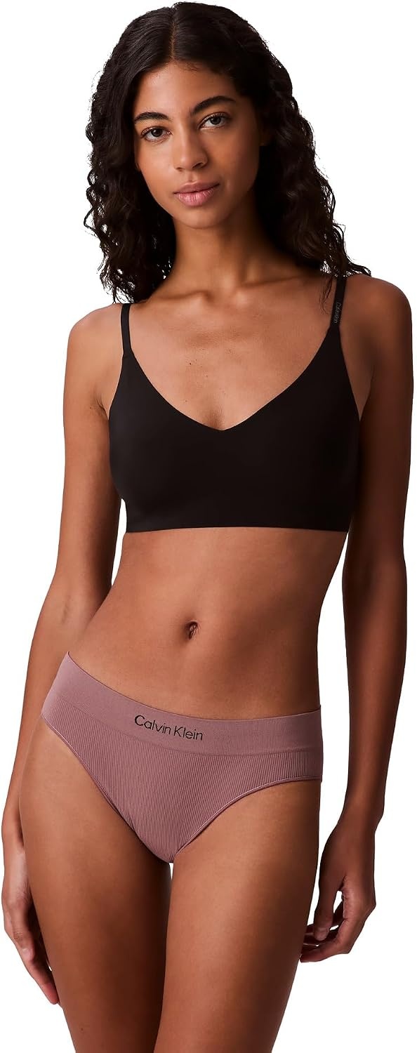 image:imageCalvin Klein Womens Seamless Rib Brief 3 PackBlackCedarRose Taupe