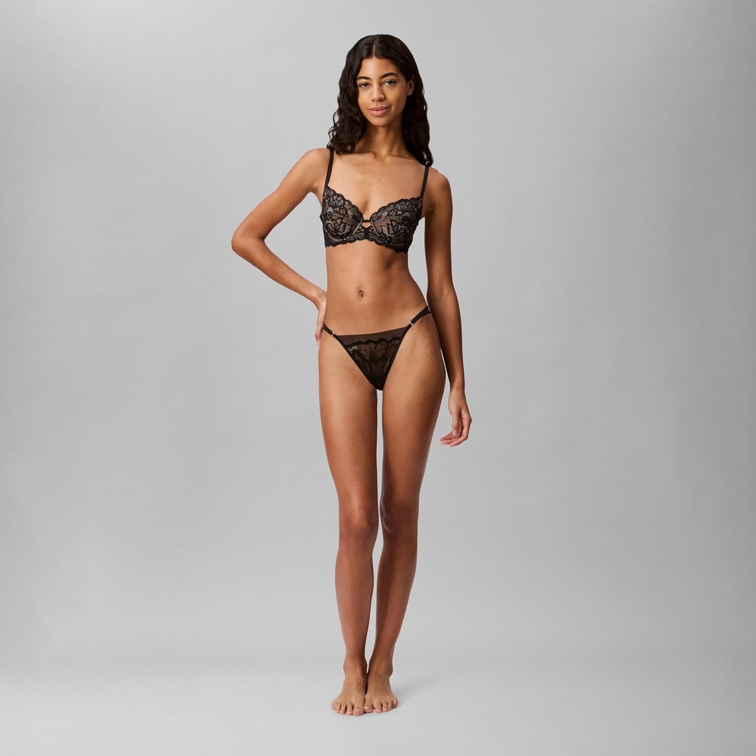 image:imageCalvin Klein Womens Seductive Comfort Unlined Lace BraBlack