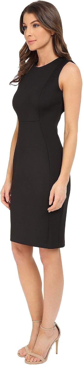 image:imageCalvin Klein Womens Sleeveless Midi Dress with High Low Ruffle SkirtDressBlack