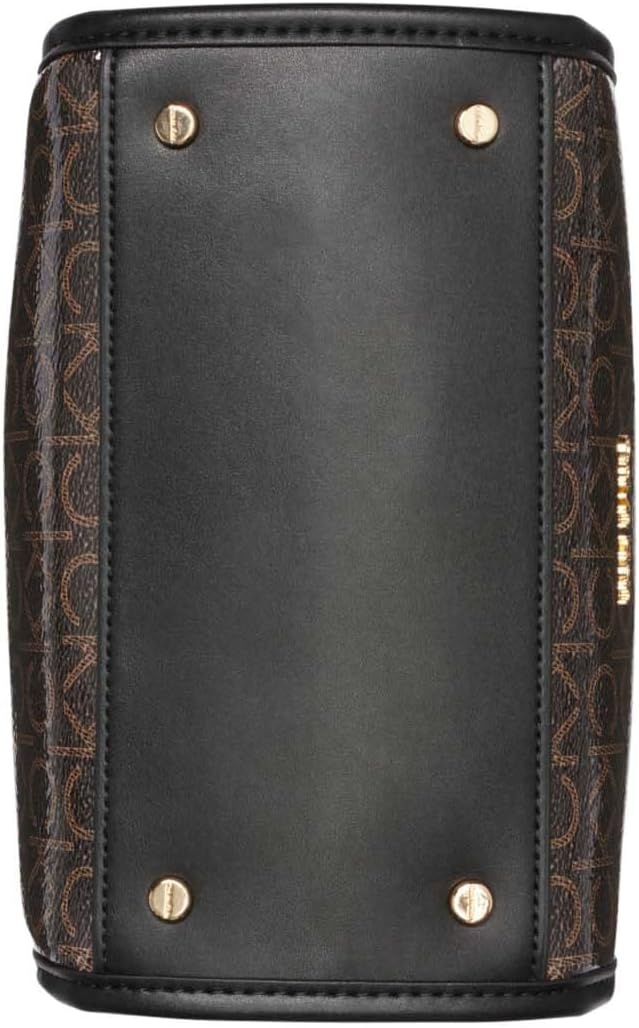image:imageCalvin Klein Womens Sophia Triple Compartment CrossbodyBrownKhakiBlack