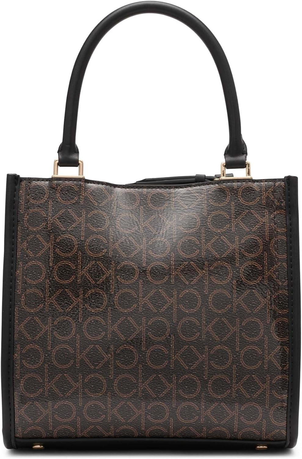 image:imageCalvin Klein Womens Sophia Triple Compartment CrossbodyBrownKhakiBlack