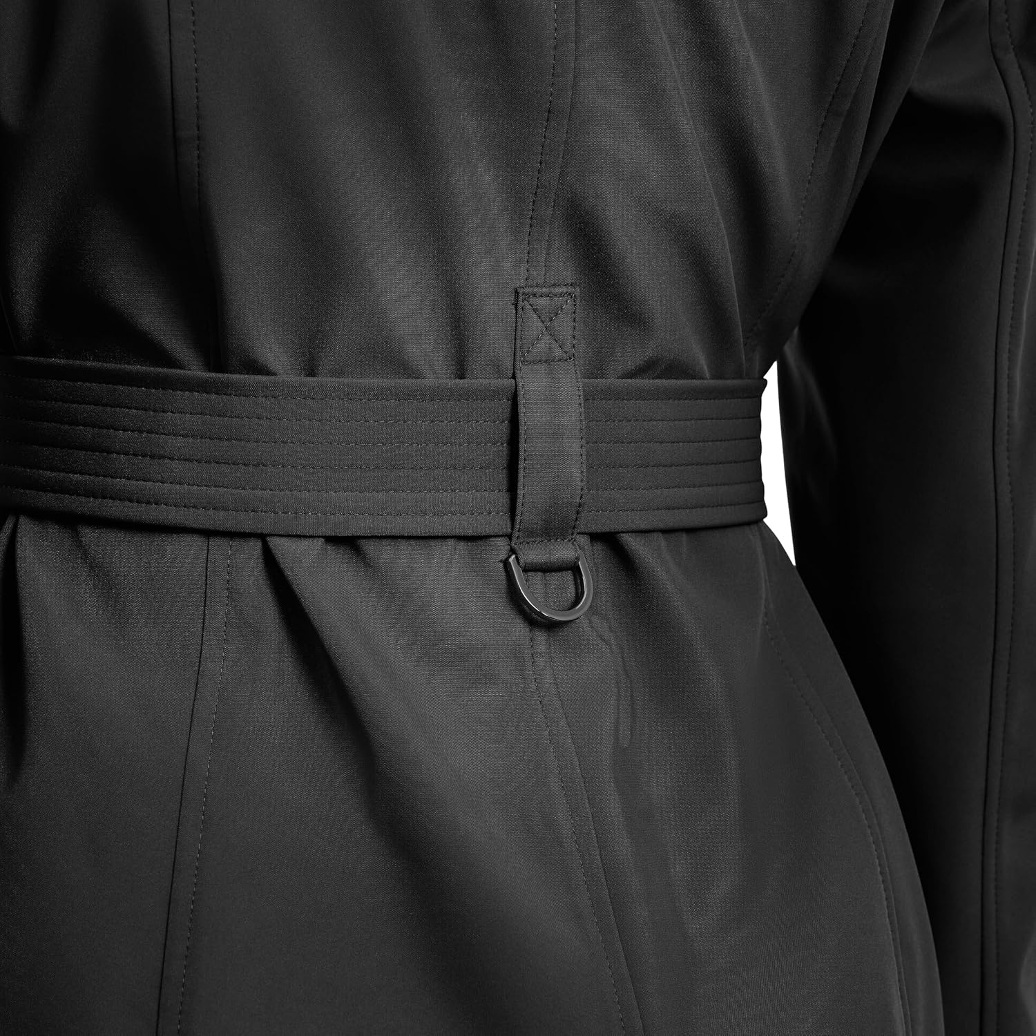 image:imageCalvin Klein Womens Trench Coat Double Breasted With Detachable Hood and BeltBlack