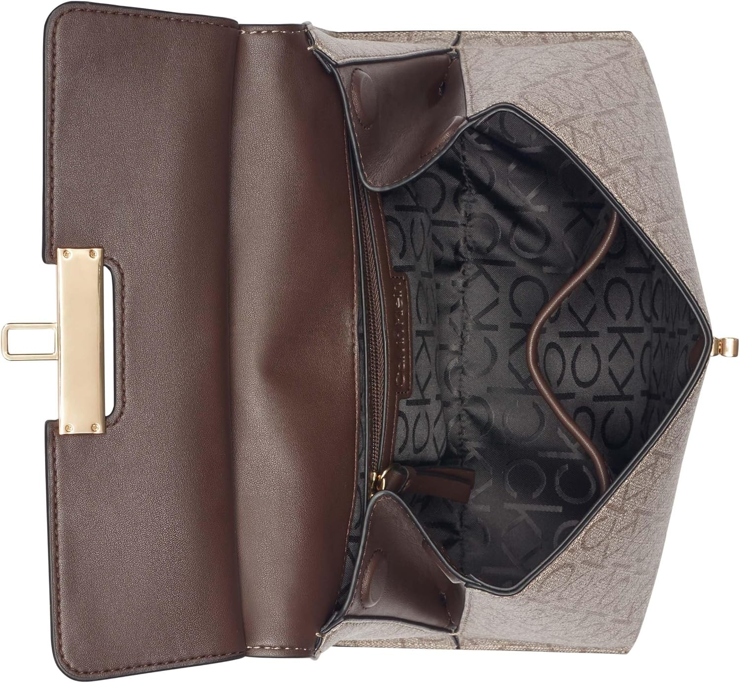 image:imageCalvin Klein womens Becky Top Handle Mini Bag Crossbody 2 in 1AlmondTaupeJava